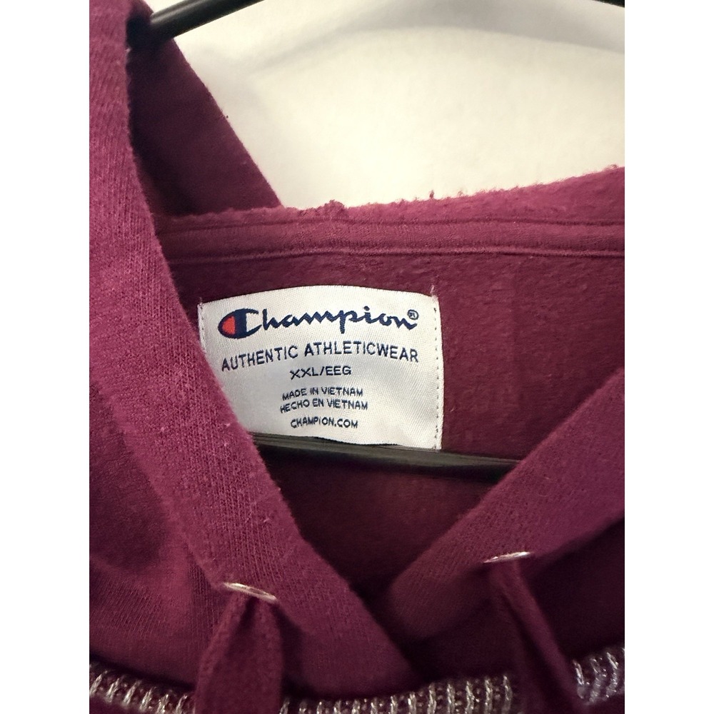 Champion Sweatshirt Hoodie Pullover Women's XXL Purple Silver Trim Long Sleeve - Picture 3 of 7